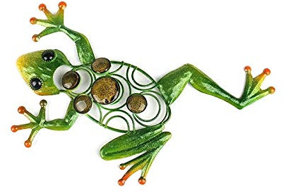 Statuendekoration Metallfrosch Wand Artwor Haus & Gartendekoration Statuen Skulpturen & Miniaturen Gartendekoration Outdoor Tier Garten Skulpturenschmuck (Farbe: Grün) Gut