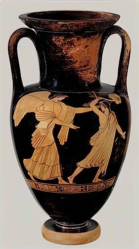 Ancient Greek Photo A4 terracotta nolan neck amphora jar 460