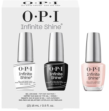 OPI Infinite Shine Long-wear Nail Polish, Gel-Like Nail Varnish with no UV lamp needed, 3-Step System for up to 11 days of vibrant colour, Base Coat & Nail Polish & Top Coat, Bubble Bath, 3x 15ml