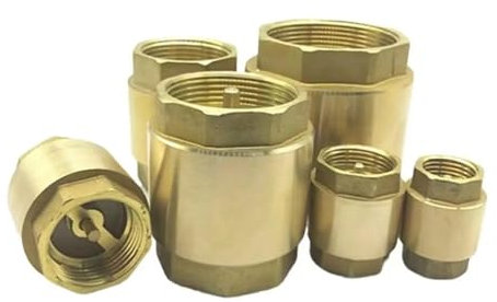 BSAXITHZB 1 Stück 1/2 Zoll, 3/4 Zoll, 1 Zoll, 1-1/4 Zoll, 1-1/2 Zoll, 2 Zoll BSP, Messing, Sechskant-Koaxialfeder-Rückschlagventil (Size : DN32)