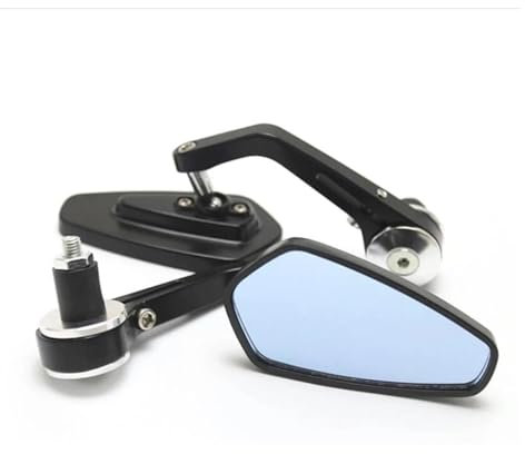 SCARXUSV Für Z750 Z800 Z900 Z1000 Universal 22 Mm Lenkerendenspiegel Motorrad Seitenrückspiegel Motorradspiegel-Set(Silber)