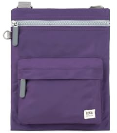ROKA London Chelsea B Crossbody Phone Bag for Women & Men - Multi Pockets, Chunky Zip, Adjustable Strap for Mobile Phones, Wallet, Cards Recycled Nylon