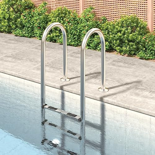 Piscina y spa, accesorios de piscina y spa, escaleras de piscina, escalones y rampas, escalera de piscina de 54 x 38 x 158 cm, acero inoxidable 304