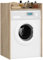BDW Armadietto per Lavatrice e Asciugatrice, 97,5 x 64 x 50 cm, Mobile da Bagno Alto (Rovere Sonoma)