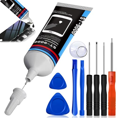 Colla per Cellulari, Colla per Display Smartphone, colla display smartphone per Riparazione di Smartphone, Tablet e Altri Prodotti Elettronici, Nero, 110ML