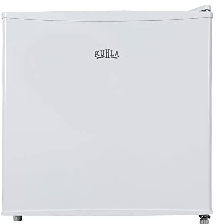 Kuhla Table Top Mini Freezer 31 Litre Capacity White Freestanding Small Freezer with Adjustable Feet, Removable Shelf & Reversible Door KTTFZ0E5W