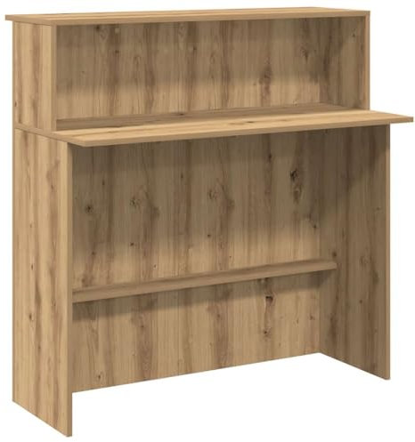 vidaXL Empfangstheke Artisan-Eiche 100x50x103,5 cm Holzwerkstoff, Empfangstresen, Salon Empfangstheke, Kassentheke, Empfangstisch, Büro Empfangstheke