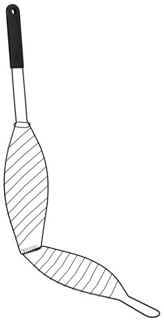 WELL HOME MOBILIARIO & DECORACIÓN Parrilla BBQ para Pescado en Alambre de Hierro con Revestimiento Antiadherente 58x13cm