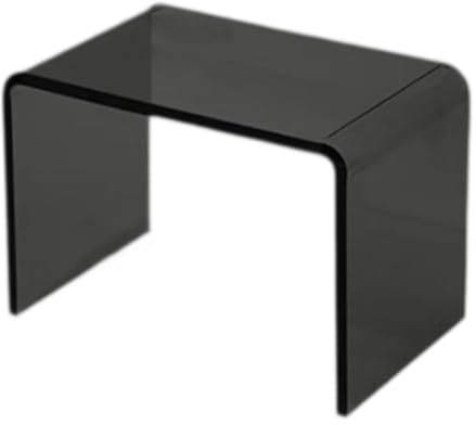 Milageto Taburete acrílico Taburete pequeño antecisco para niños Banco de Ducha de pie de pie para el pie para el pie para Dormitorio de la, Negro