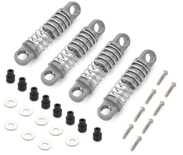 Stoßdämpfer Für Wltoys P929 P939 K969 K989 1/28 Upgrade Zubehör Drift Chassis Rally Bigfoot Metall Stoßdämpfer Dämpfer Öl Gefüllt Typ Motorrad Stoßdämpfer(Titanium)