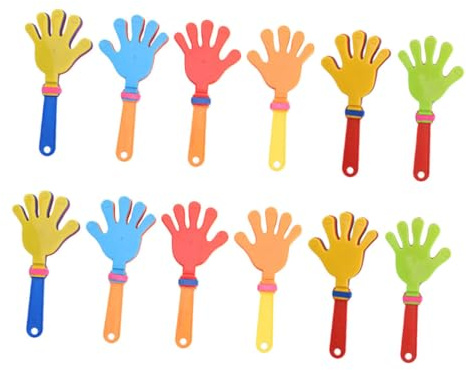 Cabilock 12piezas Aplausos De Mano De Colores Juguetes De Plástico Para Hacer Ruido Artículos Para Fiestas De Carnaval Para Eventos Deportivos y Fiestas