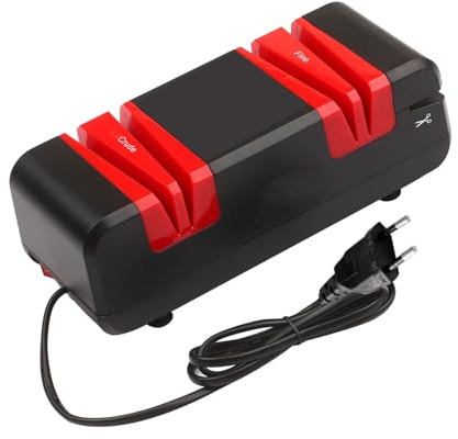 Tomvorks Bordes Ultra Afilados de 15 Grados, Afilador Eléctrico Automático, Amoladora de Cortador Multifuncional, Afilador de Corte Profesional Versátil para (Conjunto de enchufes de la UE 1)