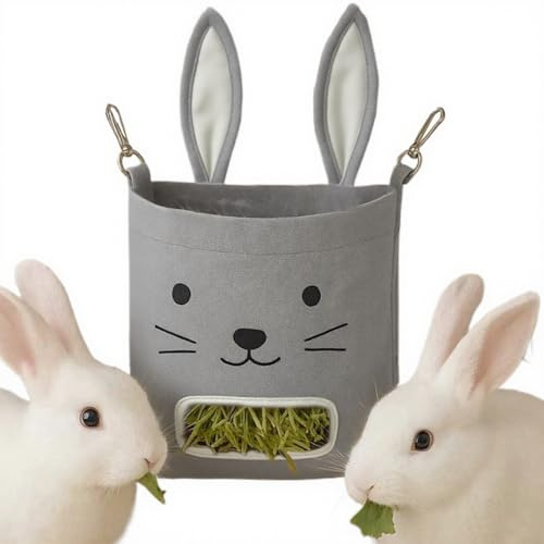 Heuhänger für Kaninchen – Kaninchenfutter für Kaninchen und Hamster | verschleißfester Heunfütterer mit großer Kapazität | Minimiert Verschüttungen und