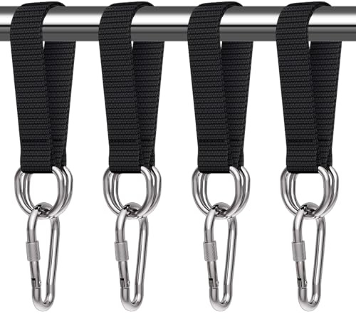 4 Stück Schaukel Befestigung Baum Schaukelaufhängung Baum Schaukelhalterung 25 cm x 25 mm Mit 4 Karabiner 4 D-Ringe Stabil Zuverlässig Geeignet Zum Aufhängen Von Schaukeln Hängematten Hängesesseln