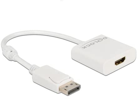 Delock Adaptador DisplayPort 1.2 Macho a HDMI Hembra 4K Activo Blanco