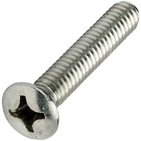 6-32 x 5/8 Phillips Oval Head Machine Screws Kit Hardware Stainless Steel 18-8 Pack of 100 Fastener Set LS01648F