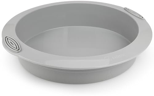 Backefixtortiera 20 cmrotonda Østampo torta siliconerotondo | antiaderente senza ingrassare flessibile, per base torta o come teglia | collaudato, sano, senza BPA, adatto al cibo | grigio