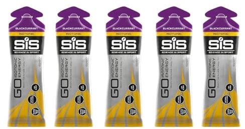 MM SIS Go Isotonic Energy Gel 5 Pack - Fast Absorption, Endurance Fuel for Running, Cycling & Triathlons - Performance Boost for Athletes (Blackcurrant)