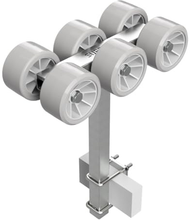 SUPROD 6er Sliprollen Slipwagen Sliphilfe Bootstrailer TPU Reifen RKSRLX-6-TPU, Ø 120 mm, grau/grau