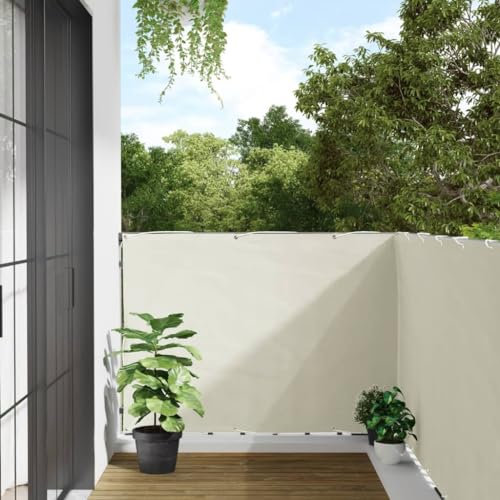 Homgoday Garten-Sichtschutz Zaunblende Sichtschutz Zaun Windschutz Zaun Sichtschutzzaun Balkonabdeckung Balkonverkleidung Weiß 500x120 cm PVC