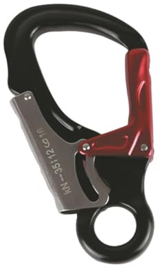 Sharplace Selbstsichernder Karabinerhaken, Doppelverriegelungs-Karabinerhaken aus Aluminiumlegierung, 35 kN, Leichter Karabiner mit automatischer Verriegelung, Schwarz