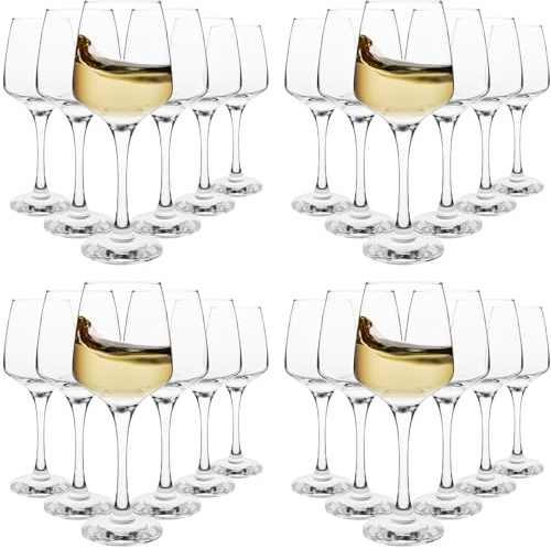 Homiu Wine Glass 330ml White or Red Long Stem Premium Finish Florence Design Glasses (24 Pack)