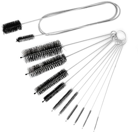 Strohhalmbürste, Abflussbürste, Aquariumschlauchbürste, Reinigungsbürste, Abflussspüle, Reinigungsbürstenset für Rohre, Flaschen, Badewannenabfluss, Aquariumschläuche, Waschmaschinen, 11er-Pack