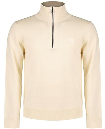 BOSS Men's Kanobix S Cotton and Cashmere Pullover with Troyer Collar, 767open yellow, XX-Large