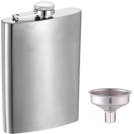 Flasque à alcool,304 Bouteille à hanche en acier inoxydable 200 ml avec bouchon–Anti-fuite,convient pour transporter de l'alcool,bouteille de poche pour whisky,rhum,vodka,idéale pour la randonnée