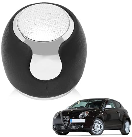 GNXFixt 6 Marcio Pomello Cambio Completo per 147 166 Mito 2008-2016 6 Velocità Leva Copertura Maniglia Stick Pomello leva cambio