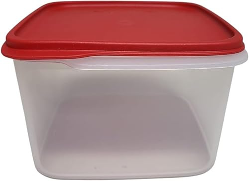 Tupperware Eidgenosse - Recipiente cuadrado compacto (2,5 L, 2500 ml), color rojo