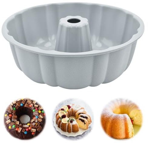 TESSTSY Moldes Donuts Silicona, 24 cm Molde de Silicona para Gelatina, Molde para Donuts Antiadherentes, Molde Bizcocho, para Tartas, Postres, Chocolates