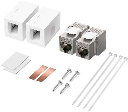 LEENUE 2X CAT 7 Geschirmt Aufputz Netzwerkdose