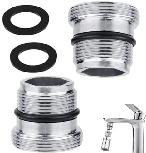 2 PCS Faucet Adapter Kit, Kitchen Tap Adapter Male Female M16-22 Sink Faucet Adapter for Garden Hose, Sink Sprayers, Water Filters