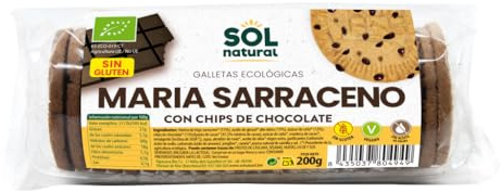 GALLETAS MARIAS TRIGO SARRACENO CON CHIPS DE CHOCOLATE 200 gr BIO