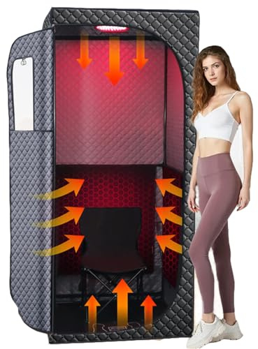 BastutäLt FöR Hemmabruk, BäRbar Bastubox Med Stol, 1500w SnabbväRmande Bastu FöR Hemmet, Justerbar Temperatur