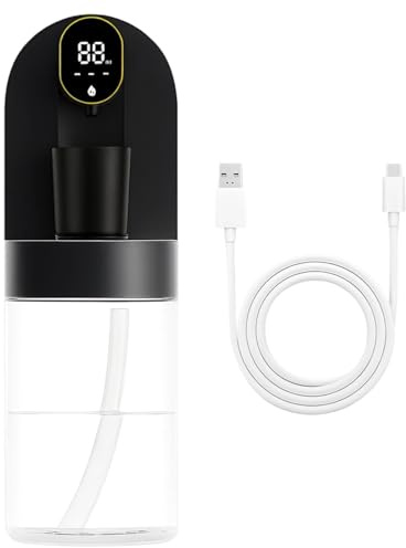 Vestamore automatisk beröringsfri munvattenspump för badrum, kapacitet 600 ml/20.3 oz, justerbar USB-uppladdad design