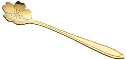 Cucchiaini Dessert Zuppa 1. Pc Cucchiaio in acciaio inossidabile da cucina Cucchiaino Accessori for la tavola Resistenti Cucina(Gold D Short)