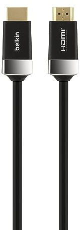 Belkin 6.6ft/2M HDTV High-Speed HDMI Cable w/Ethernet, 4K/Ultra HD, HDR, & 3D Compatibility, 18Gbps Data Transfer for Streaming, Gaming, Home Theater, Supports HDMI 2.0 for TVs, Monitors, Projectors