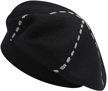 ZLYC Damen Winter Baskenmütze Französische Barett Doppelschicht Warm Beret