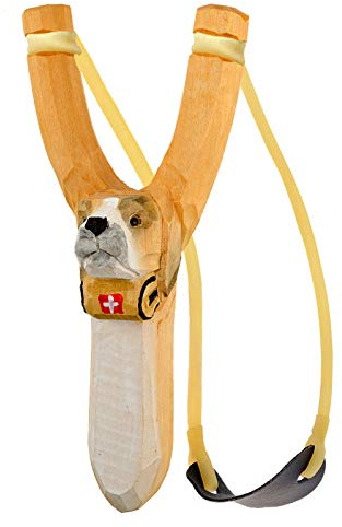 Drake Zwille aus Holz - Bernhardiner; Handarbeit und mit viel Liebe zum Detail, EIN wirklicher Hingucker, tolles Geschenk für Kinder