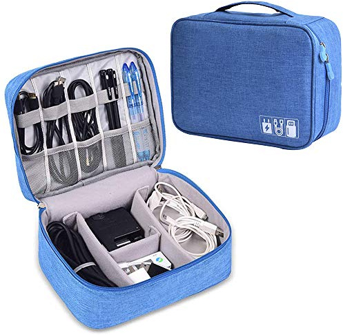 Kaxich Elektronikzubehör Tasche Reise Elektronische Organizer Wasserdicht Kabeltasche Zubehör Lagerung Tasche für Kabel, Adapter, Netzteil, USB Stick, Festplatte, Powerbank und Anderes Zubehör
