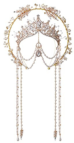 BLESSUME Halo Göttin Stirnband Damen Fasching Kostüm Accessoires