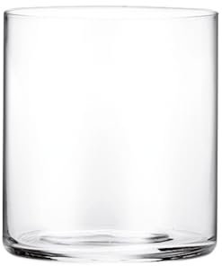 Zafferano - Juego de 6 Vasos Vasos de Vidrio, Copa de Agua / Vino de 88 mm de Alto, 80 mm de Diámetro, 37 cl de Capacidad, Colección Chiaro Di Luna - Transparente