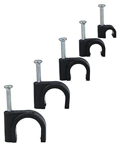 420 Stück Kabelklemmen Set,Cable Clips Mit,Kabel Befestigung Wand,Kabelhalter Zum Organisieren Von Drähten,Kabeln,Fernseh Und Kommunikationsleitungen (4/6/8/10/12mm)(Schwarz)