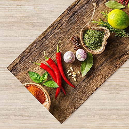 Il Gruppone Passione Casa Tappeto Cucina Antiscivolo Made in Italy Passatoia Antimacchia Multiuso Corridoio Soggiorno Lavabile in Lavatrice - Aromi - 50x100 cm