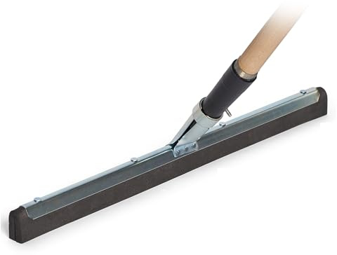 Novatool Wasserschieber Bodenabzieher 45cm mit Holzstiel I Duschabzieher Abzieher Dusche Boden Abzieher Fenster Profi I Wasser Abzieher Schieber für Boden Wasserabzieher Terasse Boden mit Stiel