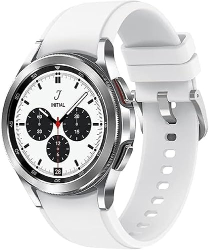 SAMSUNG Galaxy Watch 4 Classic 42mm Smartwatch w/Bonus Band (Black), ECG Monitor Tracker for Health, Fitness, Running, Sleep Cycles, GPS Fall Detection & Bluetooth, US Version, Silver