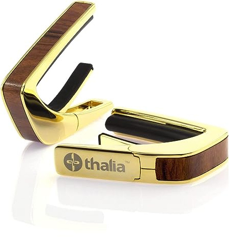 Thalia Exotic Wood Series Kapodaster mit Gold-Finish und Santos Palisander Einlagen