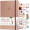 Clever Fox Journal d'étude de la Bible – Carnet de notes d'église – Kit de prise de notes et de journal – Cadeaux et accessoires religieux basés sur la foi (or rose)